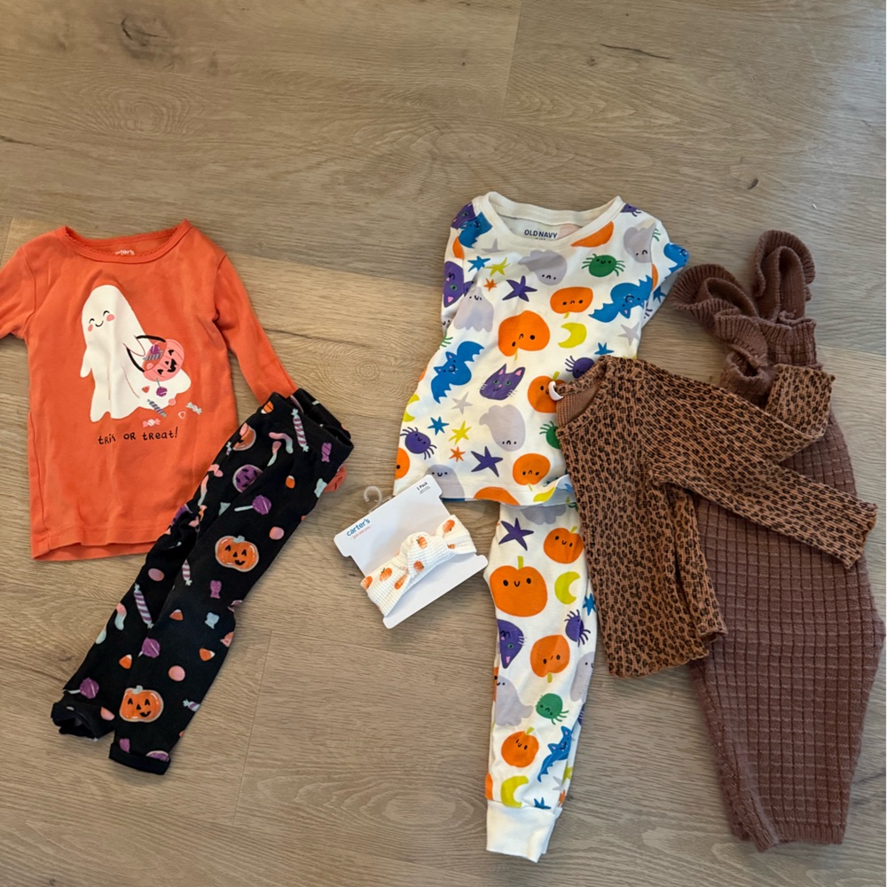 Girls Fall Halloween Clothing Bundle